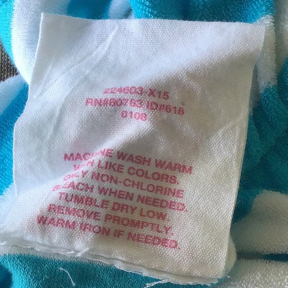 PINK VICTORIAS SECRET UNIVERSITY OF PINK COLLECTION TERRYCLOTH STRIPED T… - Picture 8 of 11